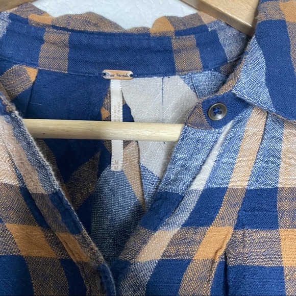 Free People Preppy in Plaid Ruffled Button Down - Picture 6 of 10